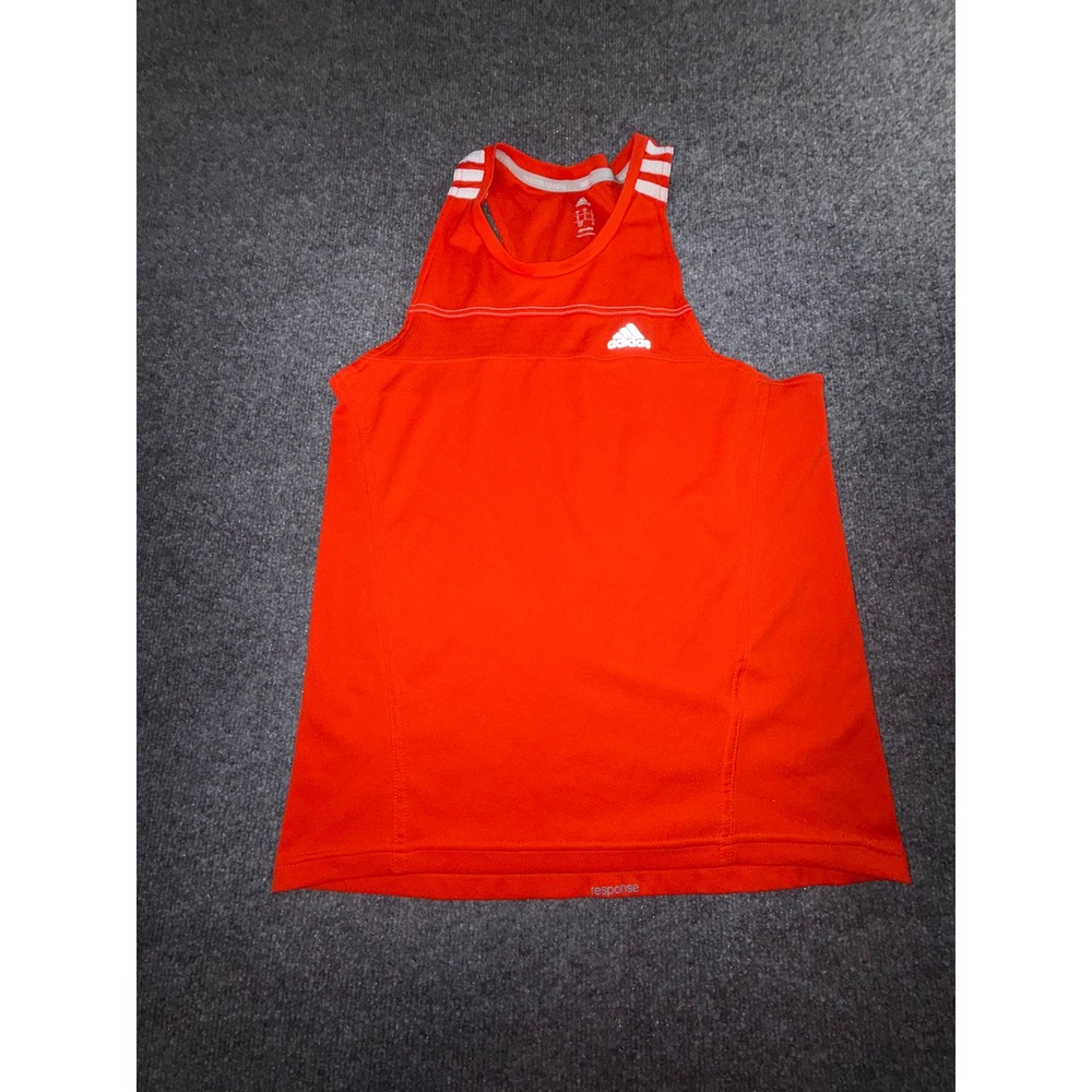 Adidas Response Running Tank Top Mens Small Orange Climalite Racerback Singlet